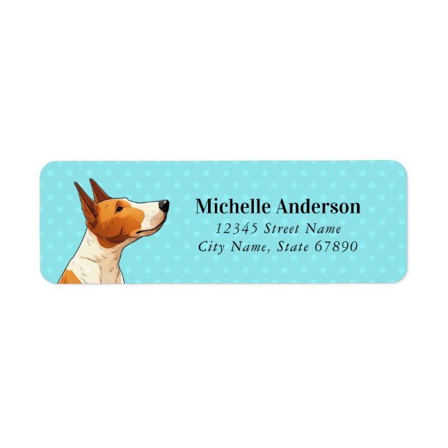 Bull Terrier Return Address Label (Front)