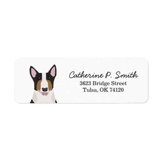 Bull Terrier Return Address Label (Front)