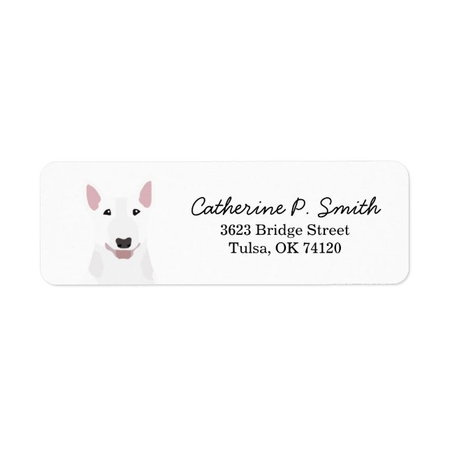 Bull Terrier Return Address Label (Front)