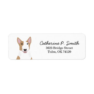 Bull Terrier Return Address Label