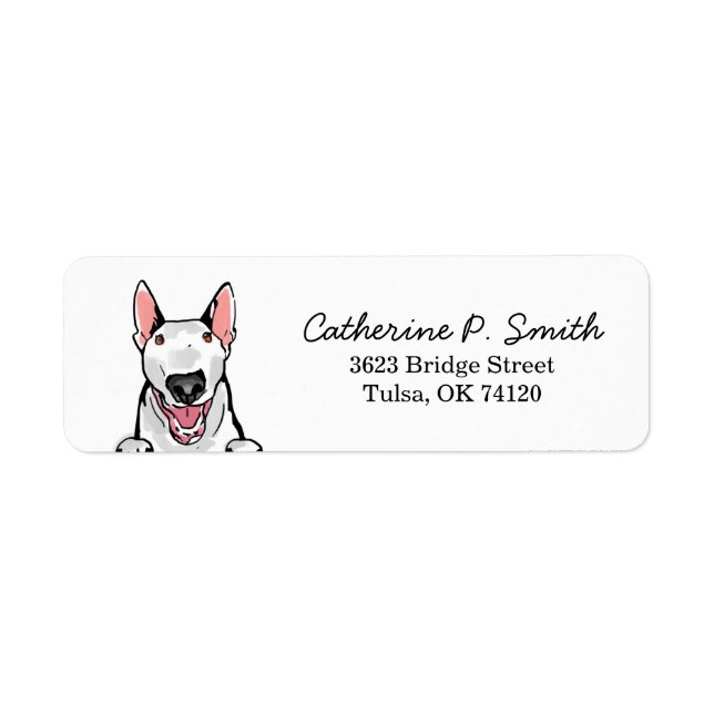Bull Terrier Return Address Label (Front)