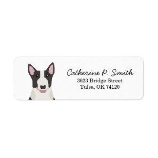 Bull Terrier Return Address Label
