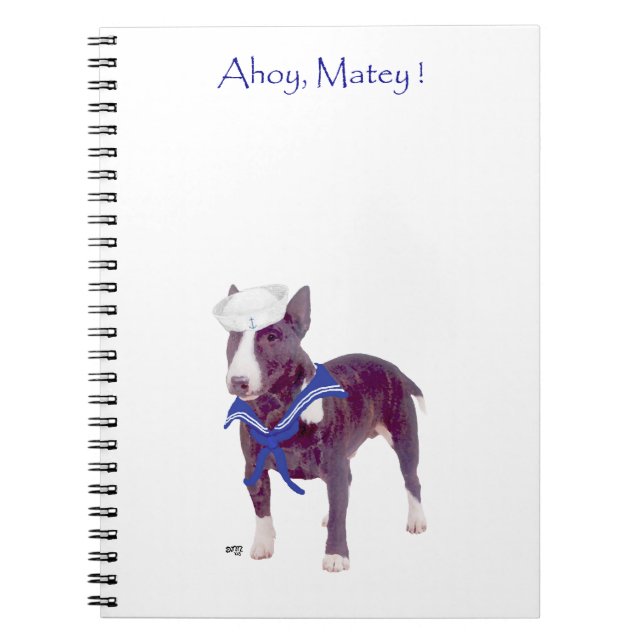 Bull Terrier Sailor Notebook (Front)