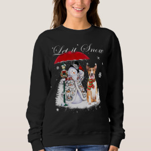 Bull Terrier Santa Dog Christmas Snowman Xmas Paja Sweatshirt