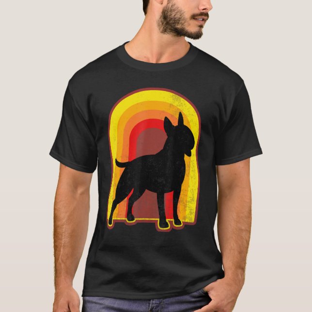 Bull Terrier Shirt Vintage Retro Bull Terrier Dog (Front)