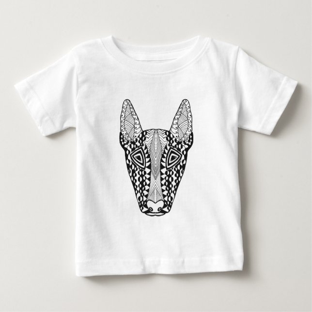 Bull Terrier Sketch Baby T-Shirt (Front)