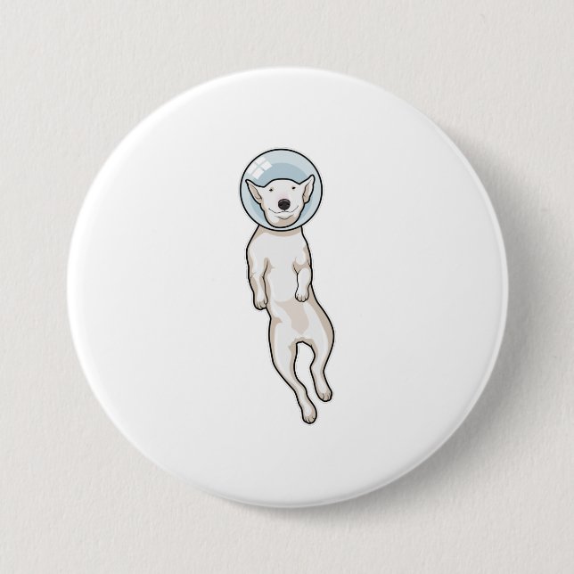 Bull Terrier Space 7.5 Cm Round Badge (Front)