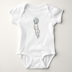 Bull Terrier Space Baby Bodysuit