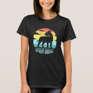Bull Terrier Spirit Animal Vintage Retro Sunset Do T-Shirt