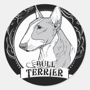 Bull Terrier T-shirt Classic Round Sticker
