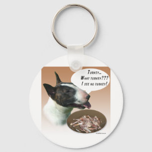 Bull Terrier Turkey Key Ring