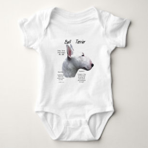 Bull Terrier (wht) History Design Baby Bodysuit