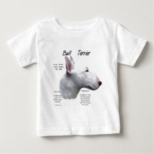 Bull Terrier (wht) History Design Baby T-Shirt