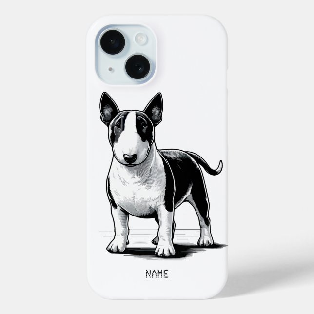 Bull Terrier with Name Case-Mate iPhone Case (Back)