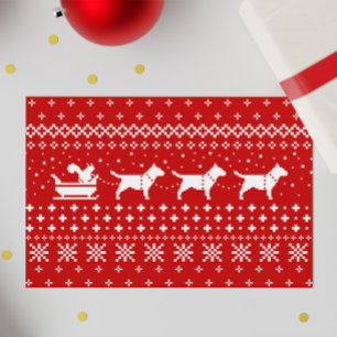 Bull Terriers Christmas Dogs Sleigh Ride Holiday