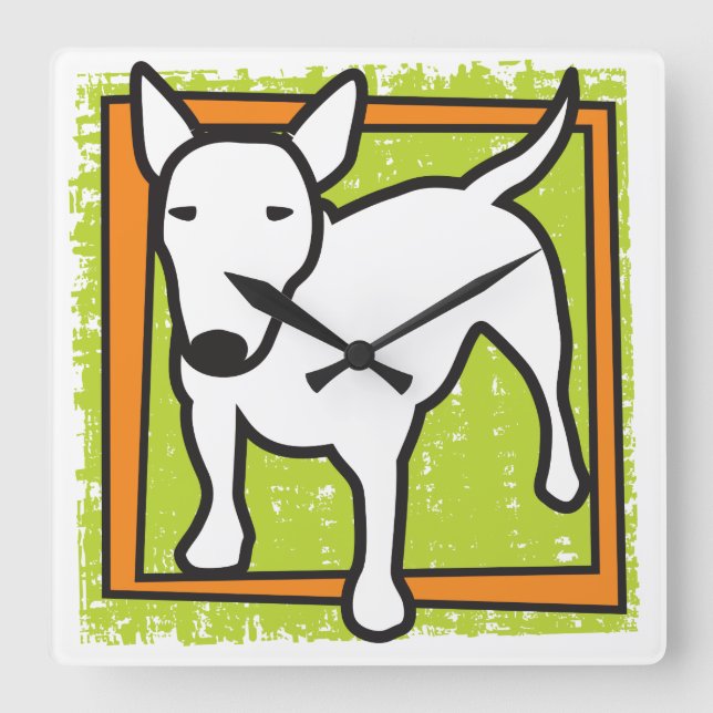 Bull Terriers Custom Wall Clock (Front)