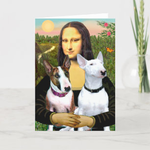 Bull Terriers (Two) - Mona Lisa Card
