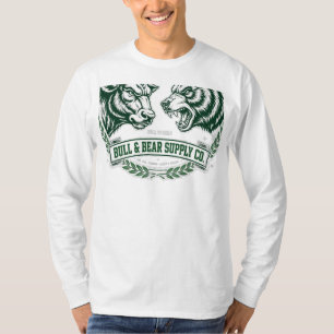 Bull vs Bear Faceoff — Long Sleeve T-Shirt