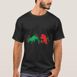 Bull vs Bear Stock Market Investor Wall Street T-Shirt