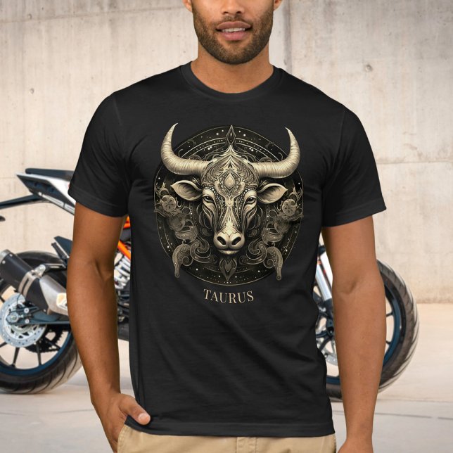 Bull Zodiac Symbol Celestial Fantasy Taurus Mens T-Shirt (Creator Uploaded)