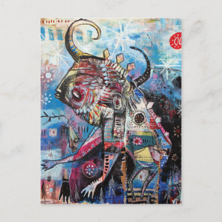 bullboy becomes a lion postcard