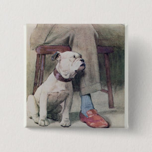 Bulldog 15 Cm Square Badge