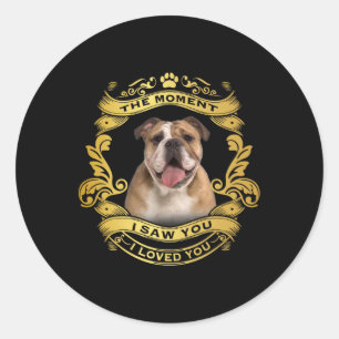 Bulldog 1 classic round sticker