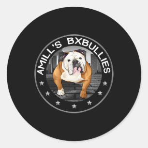Bulldog 2 classic round sticker