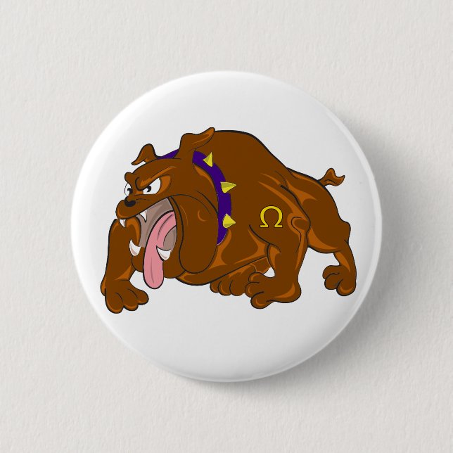 Bulldog 6 Cm Round Badge (Front)