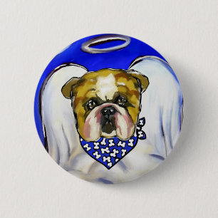 Bulldog Angel 6 Cm Round Badge