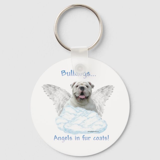 Bulldog Angel Keychain (Front)
