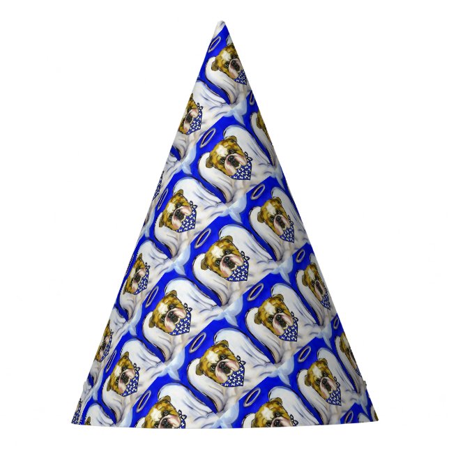 Bulldog Angel Party Hat (Front)