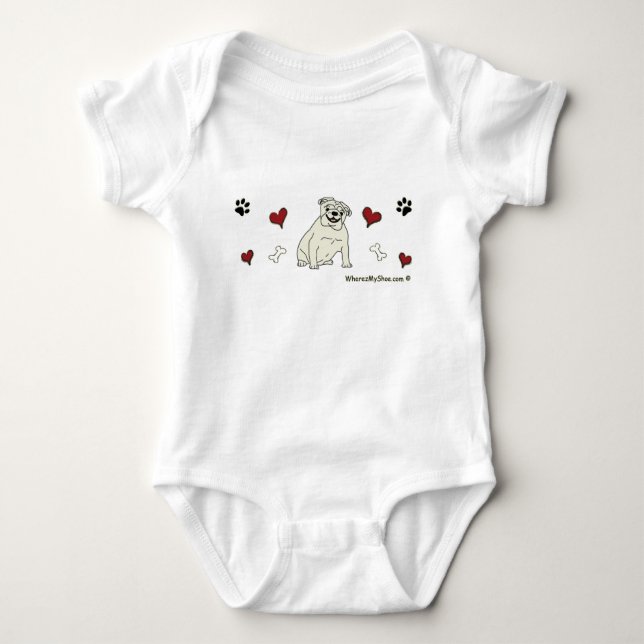 bulldog baby bodysuit (Front)