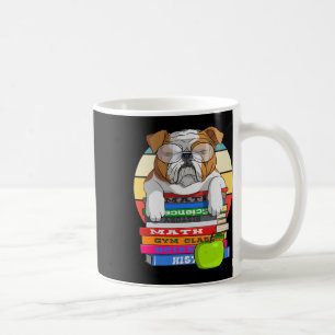 Bulldog Back To School Book Worm Dog  Coffee Mug