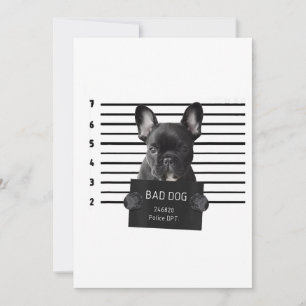 Bulldog Bad Dog Jail Frenchie Dog Mum Lover Announcement