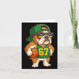 Bulldog Basketball 67 Gen Alpha Slang Srts Dog Boy Card