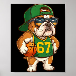 Bulldog Basketball 67 Gen Alpha Slang Srts Dog Boy Poster
