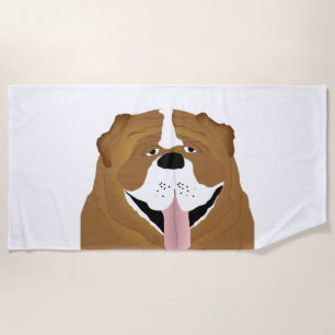 Bulldog Beach Towel