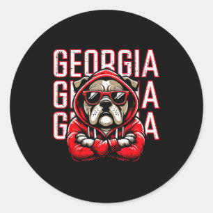 Bulldog Boys Youth Teen Kids Men Girls Women  Classic Round Sticker