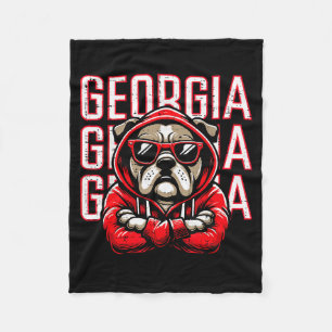 Bulldog Boys Youth Teen Kids Men Girls Women  Fleece Blanket