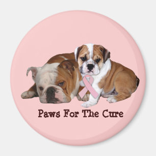 Bulldog Breast Cancer Magnet