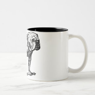 Bulldog Breed Illustration Two-Tone Coffee Mug