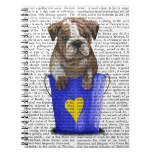 Bulldog Bucket Of Love Blue Notebook