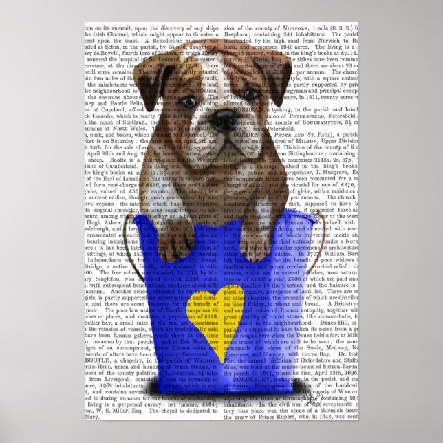 Bulldog Bucket Of Love Blue Poster (Front)