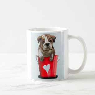 Bulldog Bucket Of Love Red 2 Coffee Mug
