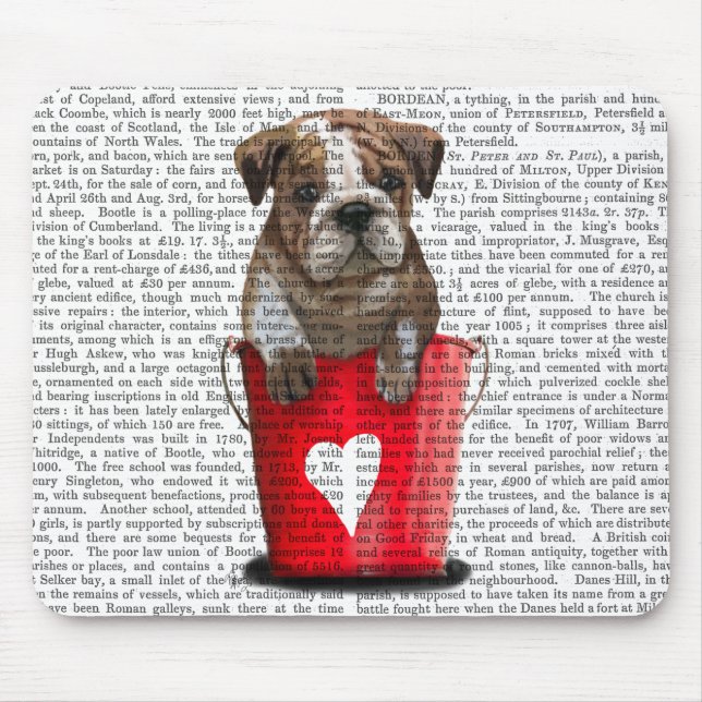 Bulldog Bucket Of Love Red Mouse Pad (Front)