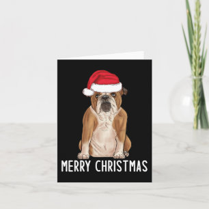 Bulldog Bully Merry English Bulldog Christmas 1  Card