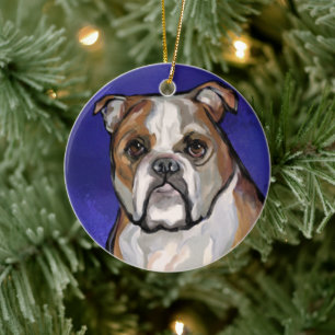Bulldog     ceramic ornament