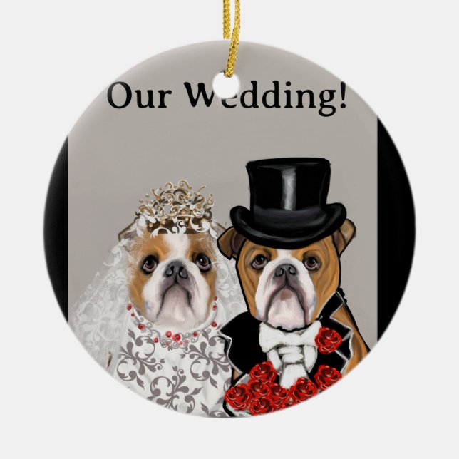 Bulldog     ceramic ornament (Front)