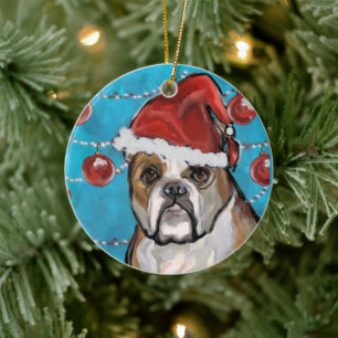 Bulldog             ceramic ornament